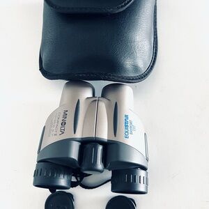 Minolta Compact II 10x25W 6.7” Binoculars with Case Tested Working Like New